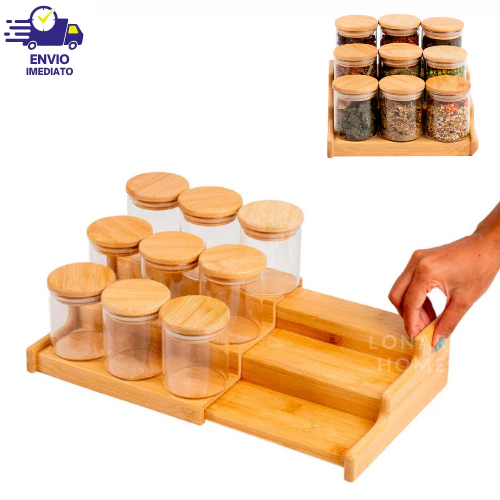 Suporte de Bambu Rack Organizador