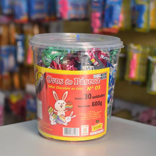 Promoção Ovo de páscoa chocolate promoção 600grs c/ 30 und envio rápido 2025