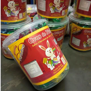 Pote de Mini Ovo de páscoa chocolate Envio Imediato 600grs c/ 30 und envio rápido Lançamento