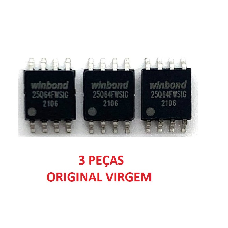 KIT 3 PÇS - 25q64jvsig W25q64jvsig - Ci Bios Eprom Winbond / cFeon ...