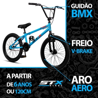 Bicicleta Aro 20 STX STCROSS BMX Infantil Aro Aero V-Brake em Oferta na Shopee