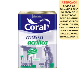 Massa Acrilica Coral Branca Lata 25kg