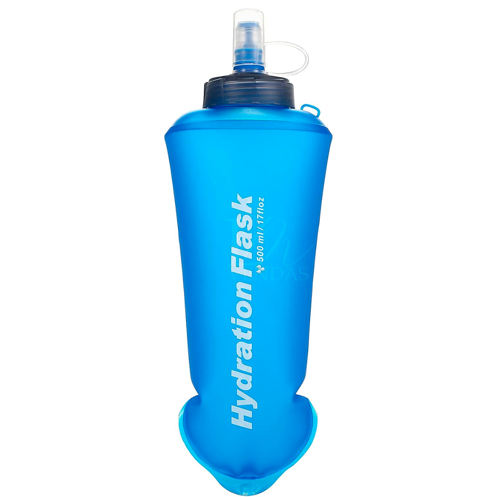 Garrafa de Água Squeeze Dobrável 500ml Rápida Hidratação Ciclismo Corrida Caminhada sem BPA