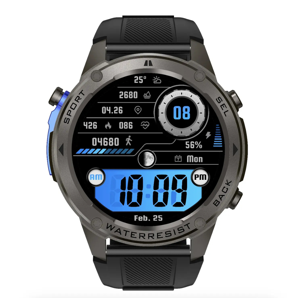 Smartwatch BRAVE – GPS Integrado | Resistente a Água do Mar | Certificação IP69K | 5ATM