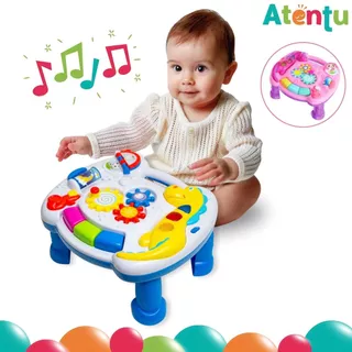 Mesa de Atividades Infantil Musical e Luzes Didática Interativa Divertida
