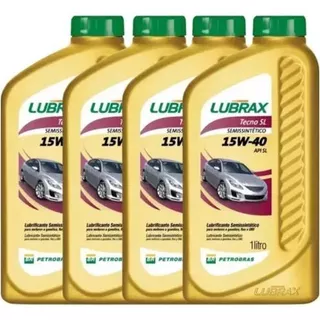Óleo de Motor Lubrax semissintético 15W-40 p/carros gasolina, etanol, flex e GNV Kit de 4 unidades x 1L = 4L em Oferta na Shopee