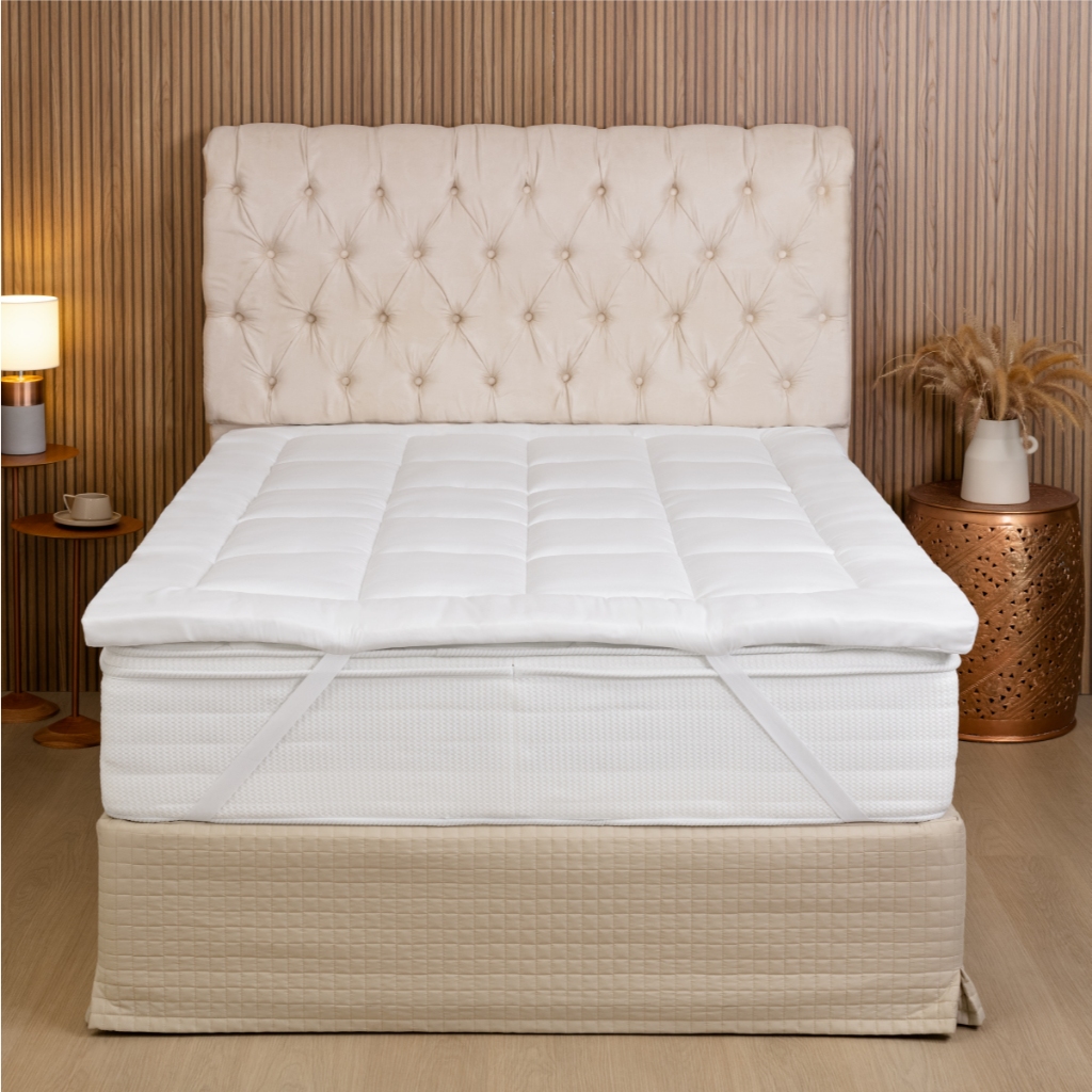 Pillow Top Queen Toque De Pluma 1 Peça | Shopee Brasil