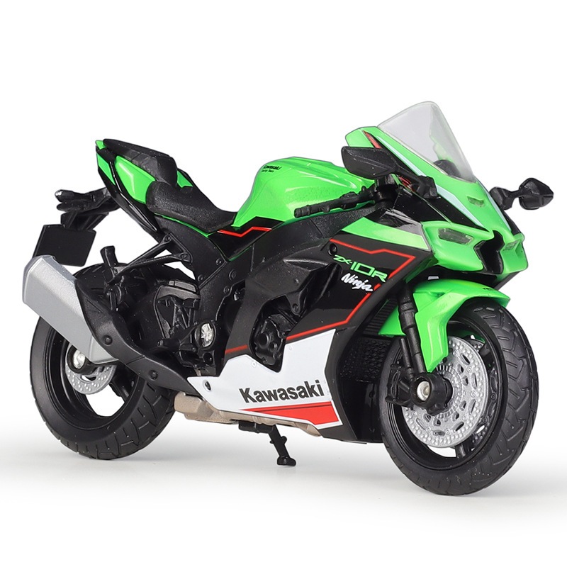 Miniatura Coleção Moto Kawasaki ZX10R Ninja 2021 1:18 Colecionável