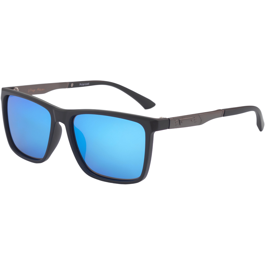 Óculos de Sol Masculino Azul Espelhado Polarizado Original VH 6065 ...