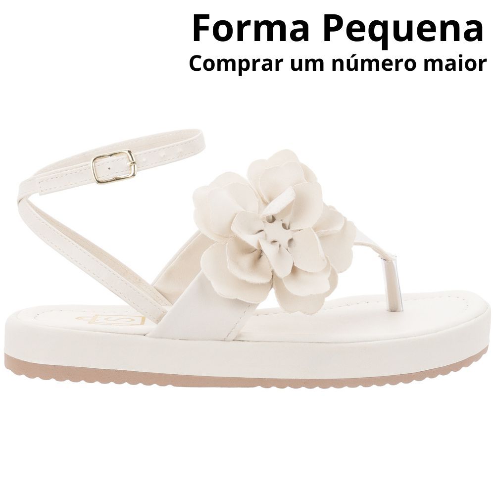 Sandália Flatform Feminina Asa Delta com Detalhe em Flor