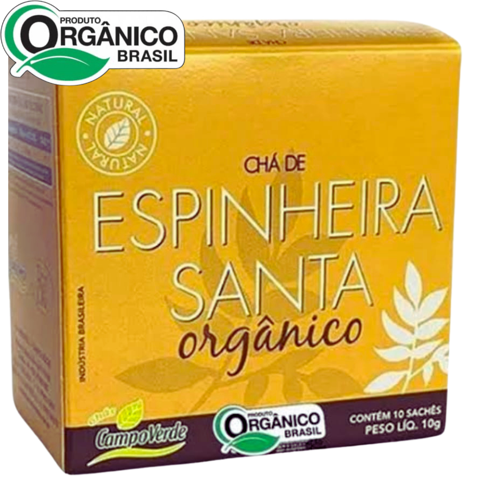 Espinheira Santa chá orgânico 10 sachês Campo verde | Shopee Brasil