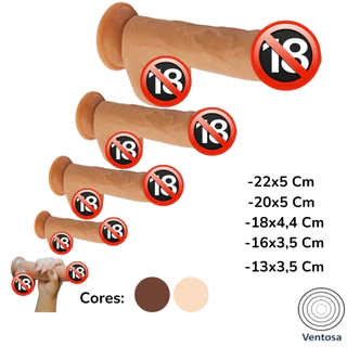 Pênis Consolo Realista Ventosa Grosso Dildo Grande Macio Realistico em Oferta na Shopee