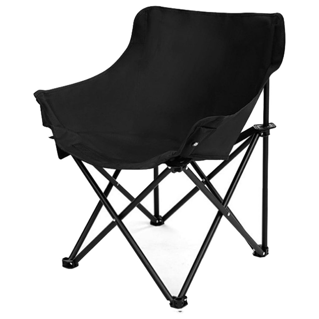 Cadeira Dobrável Lua Tecido Oxford Confortável Ar Livre Camping Pesca Praia Preta WCT FITNESS em Oferta na Shopee