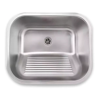 Tanque Lavanderia 55 X 45 Com Válvula Aço Inox