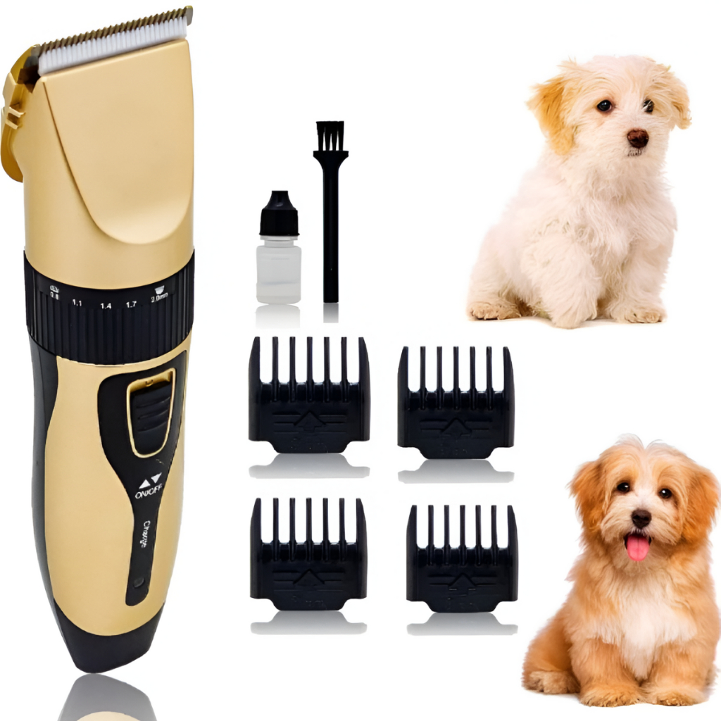Kit Máquina Para Tosar Pets Silenciosa Cachorro Gato Profissional ...