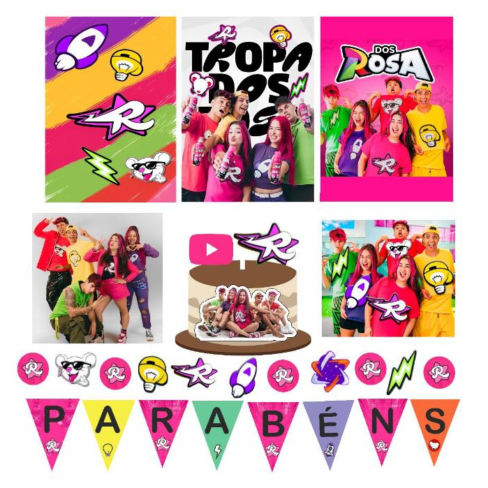 Kit Festa Decoração - Grupo dos Rosa turma da Emily Vick - Novos ...