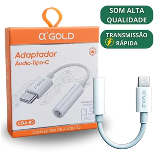 Cabo Adaptador USB-C/Type-C para P2 Fone e Microfone CBA-09