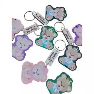 Kit Chaveiro Ursa Menina / Urso Menino Ursinho / Ursinha P/ Festa Aniversário Em Mdf em Oferta na Shopee