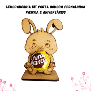 Kit  15 Lembrancinha Porta Bombom Coelho da Páscoa Mdf Cru em Oferta na Shopee