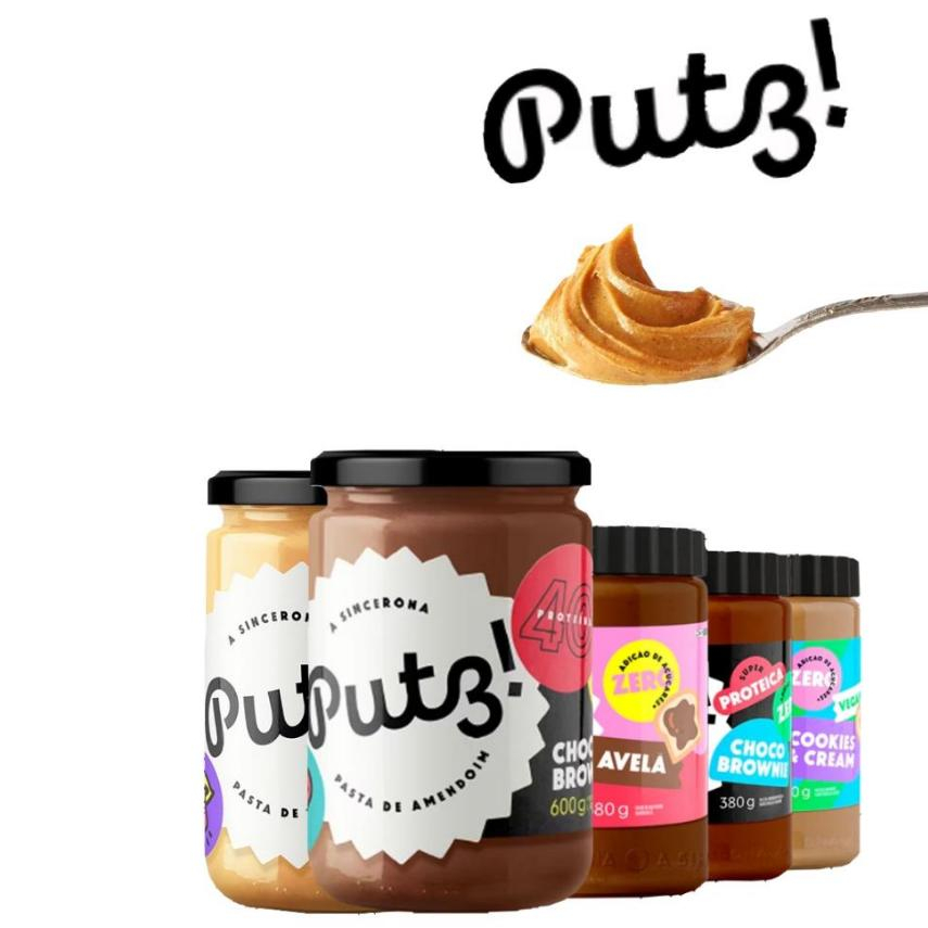 Pasta De Amendoim Putz Pasta Zero Adição de Açúcar e Glúten Todos Sabores 380g e 600g Pasta Putz!