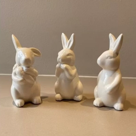 Coelho Páscoa Decorativo Porcelana Enfeite 1