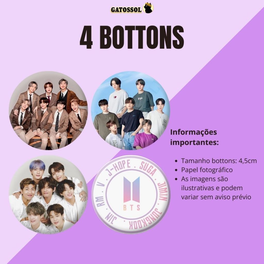 KIT FÃ ARMY - BTS - Bangtan Boys - Jungkook, V, Jin, SUGA, J-Hope