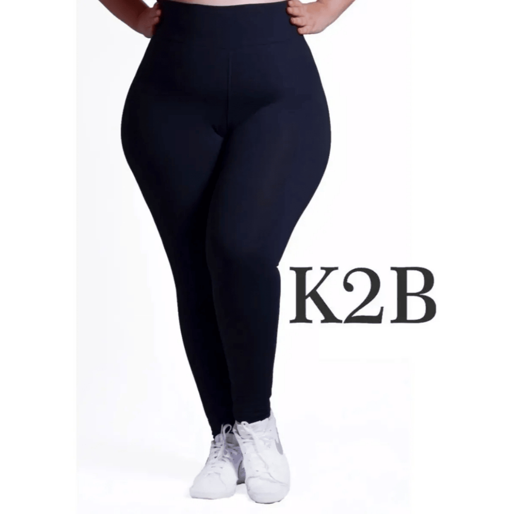 Calça legging k2B Original plus size G1 G2 G3 leg Preta Calça Academia ...