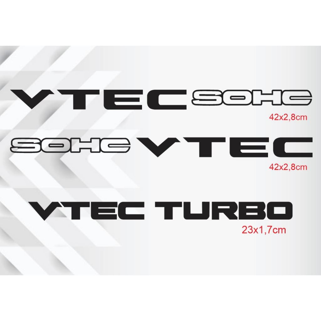Kit com 3 adesivos Honda ( VTEC SOHC + VTEC TURBO ) - VTEC SÓLIDO ...