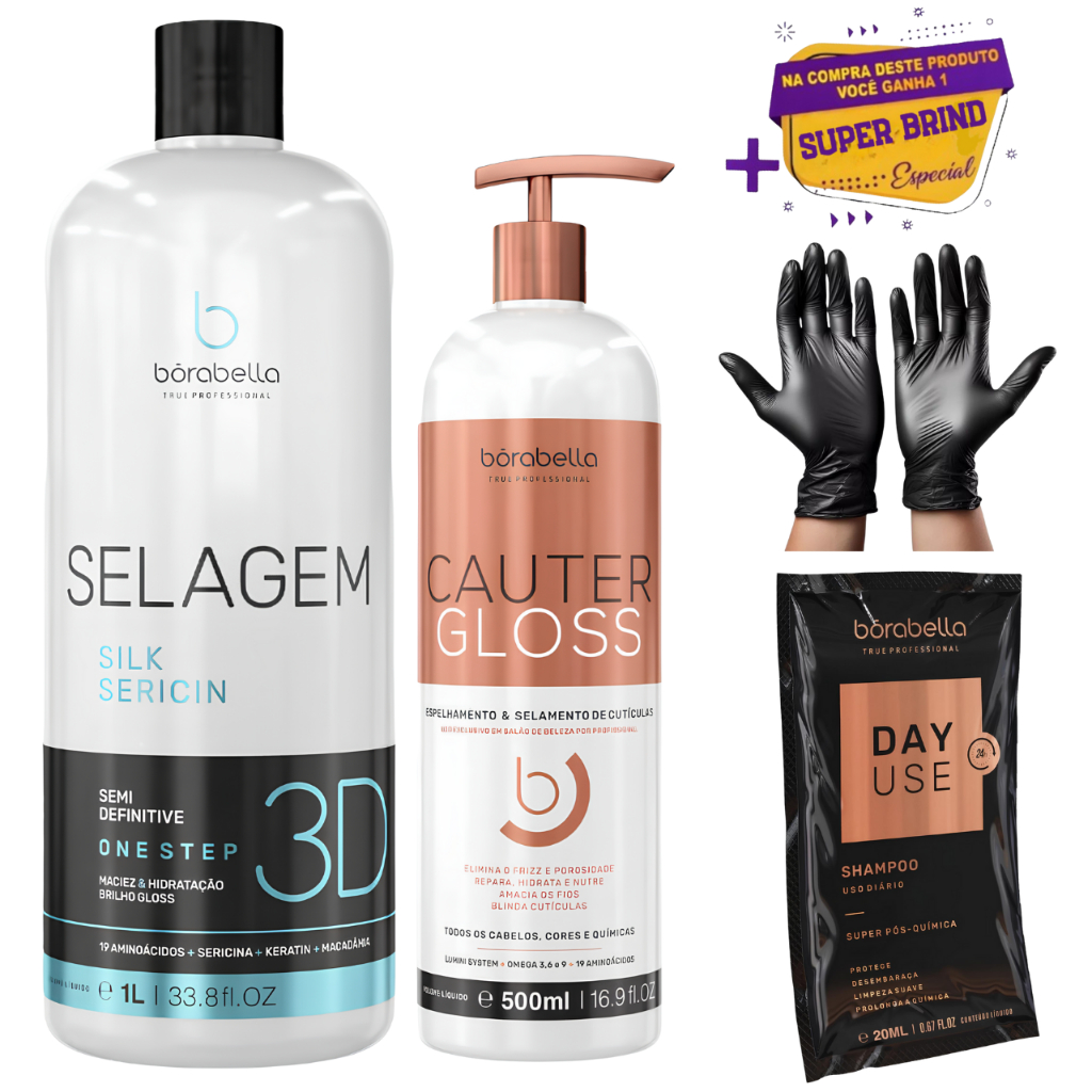 Borabella Kit Cauter Gloss + Selagem Sem Formol Profissional | Shopee ...