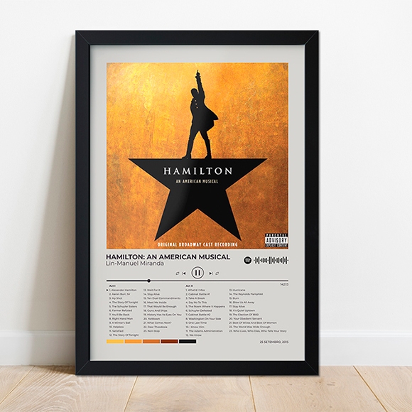 Quadro Moldura Spotify Hamilton: An American Musical
