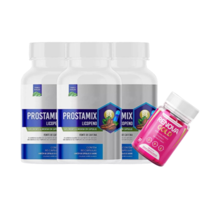 3 Potes Prostamix Total 180 Cáps Original Fórmula Inovadora + Super ...