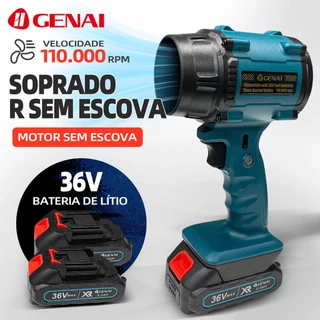【GENAI】Soprador Sem fio 1000w Carregamento portátil + 36v 2 baterias