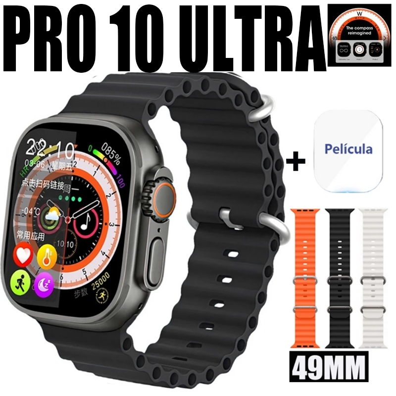 Smartwatch PRO 10 Ultra NFC Nova Série 9 SmartWatch 2.09 Inch HD 49mm ...