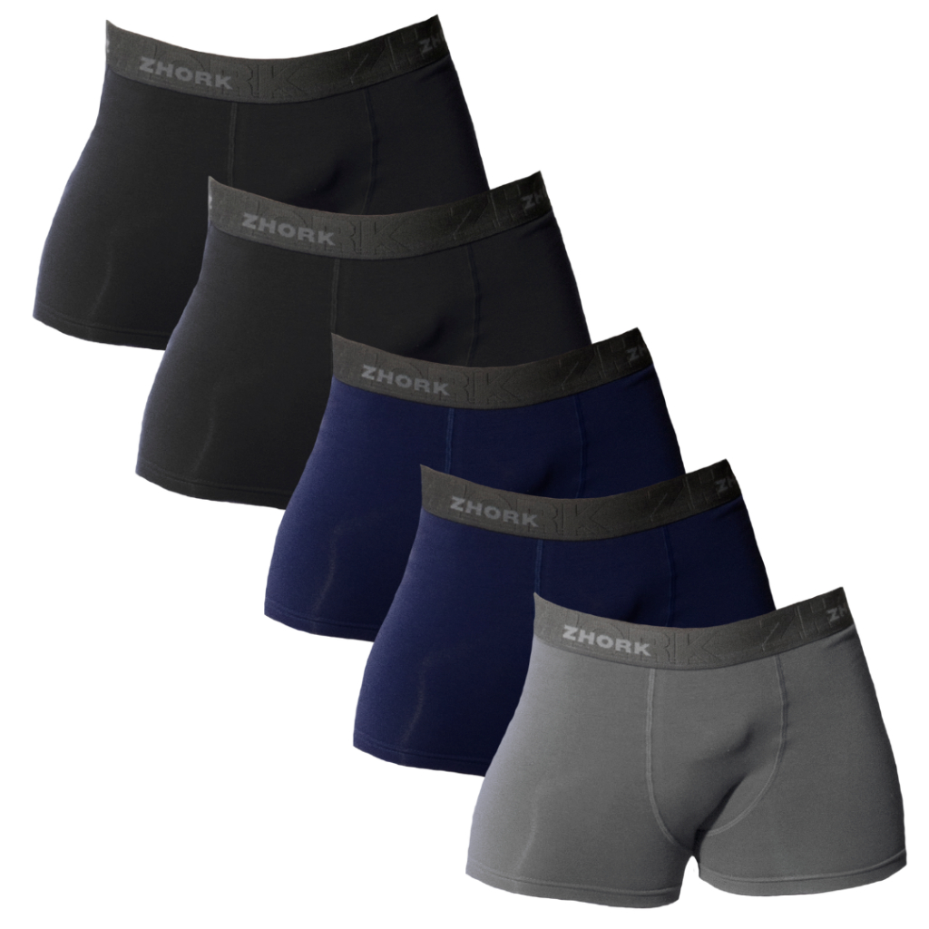 KIT 5 CUECAS BOX BOXER PLUS SIZE EXTRA GRANDE G1 G2 G3 G4 ORIGINAL ZHORK