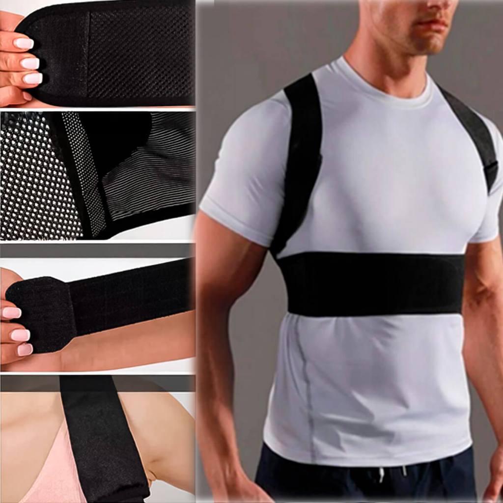 Cinta Colete Postural Coluna Lombar Cervical Forte Ortopédico Reforçado ...