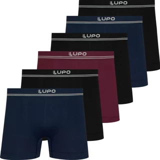 Kit 6 Cuecas Boxer Lupo Masculino Microfibra Sem Costura Cueca Box Original