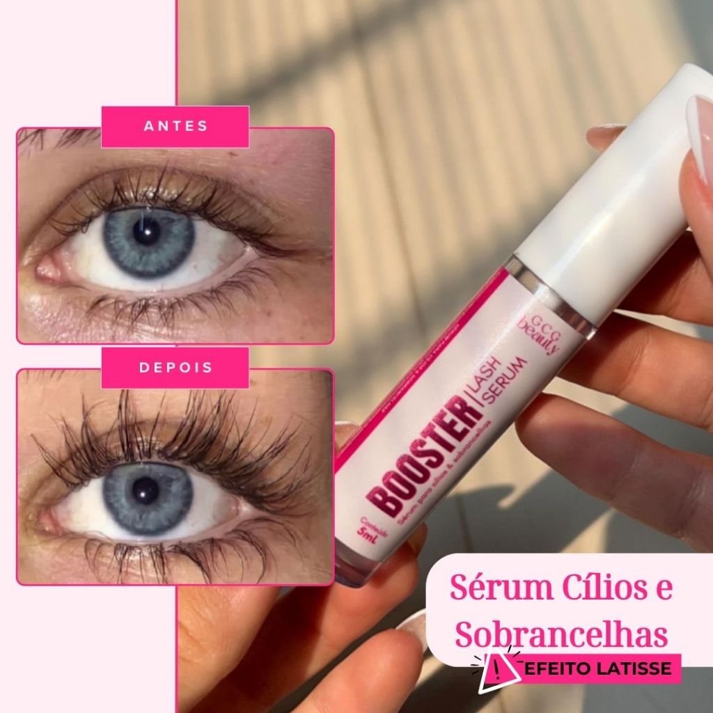 Booster LASH SERUM Cílios e Sobrancelhas Serum Para Cílios Crescimento ...
