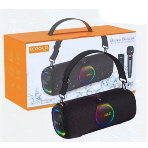 Caixa De Som A'gold 120w Ipx6 A Agua Com Microfone E Controle SM-32 ...