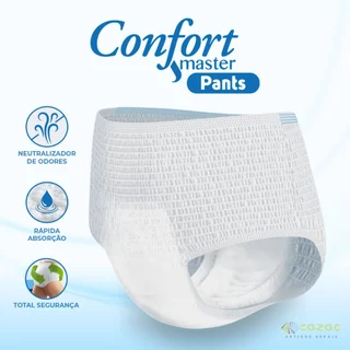 Fralda Geriátrica Descartável Unissex Calcinha/Cueca Confort Master Pants 16 Unidades P/M/G/EG em Oferta na Shopee