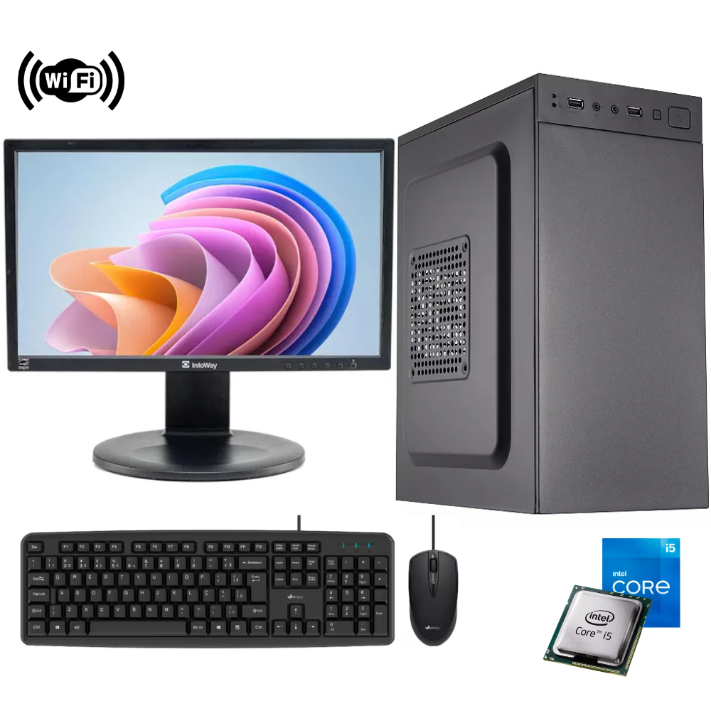 Kit Pc Computador Completo Intel I5 8gb de Ram Ssd 120gb + Monitor 19 ...