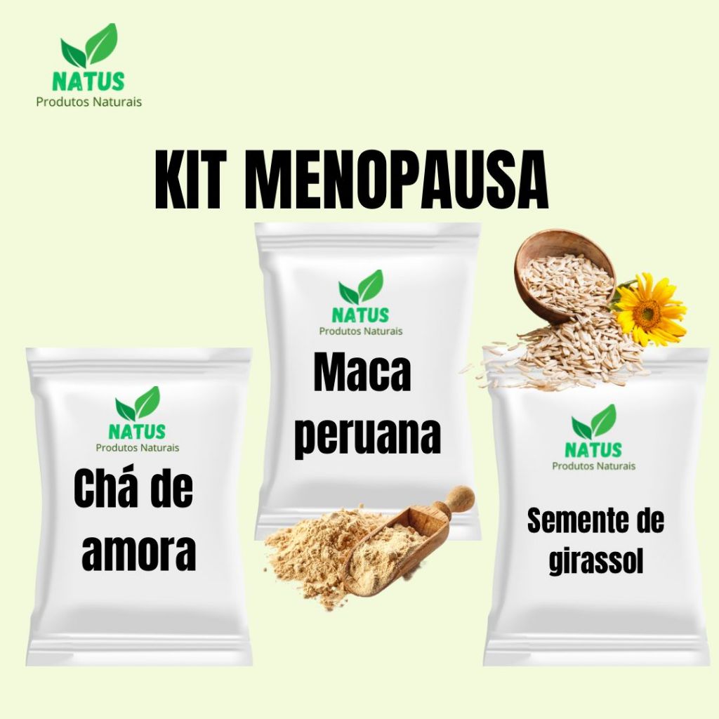 Kit para Menopausa Premium - 3 produtos (maca peruana, folha da amora ...