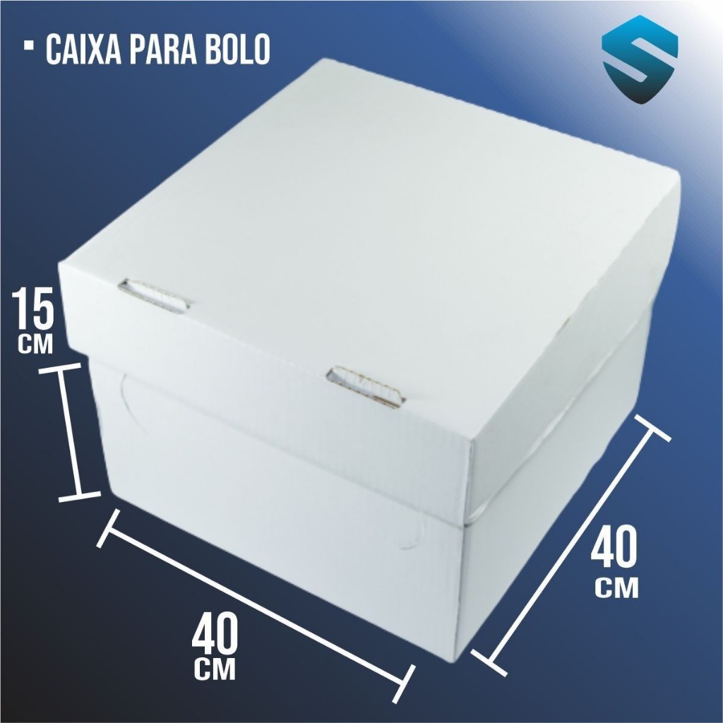 10 caixas de papelão/para bolo 40x40x15cms -Tampa picotada