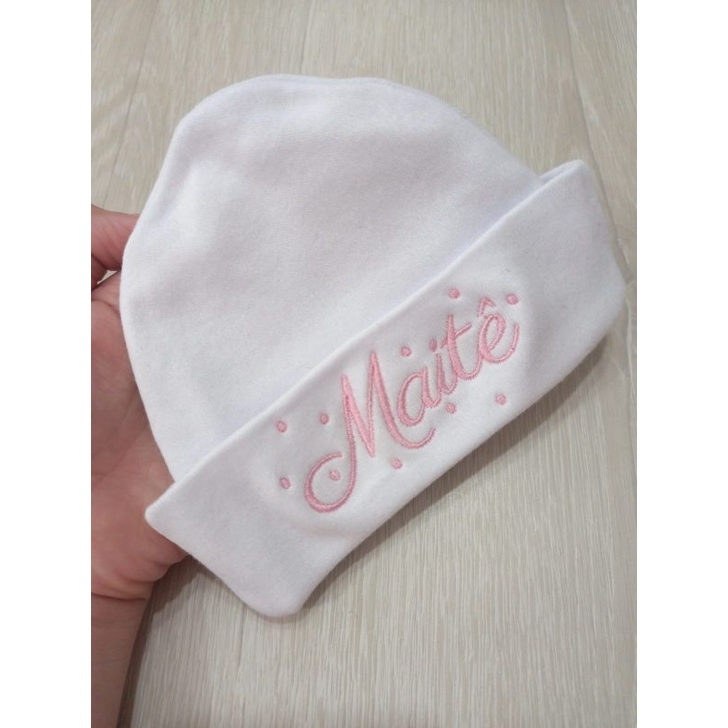 Touca Personalizada Bordada para bebê recém nascido