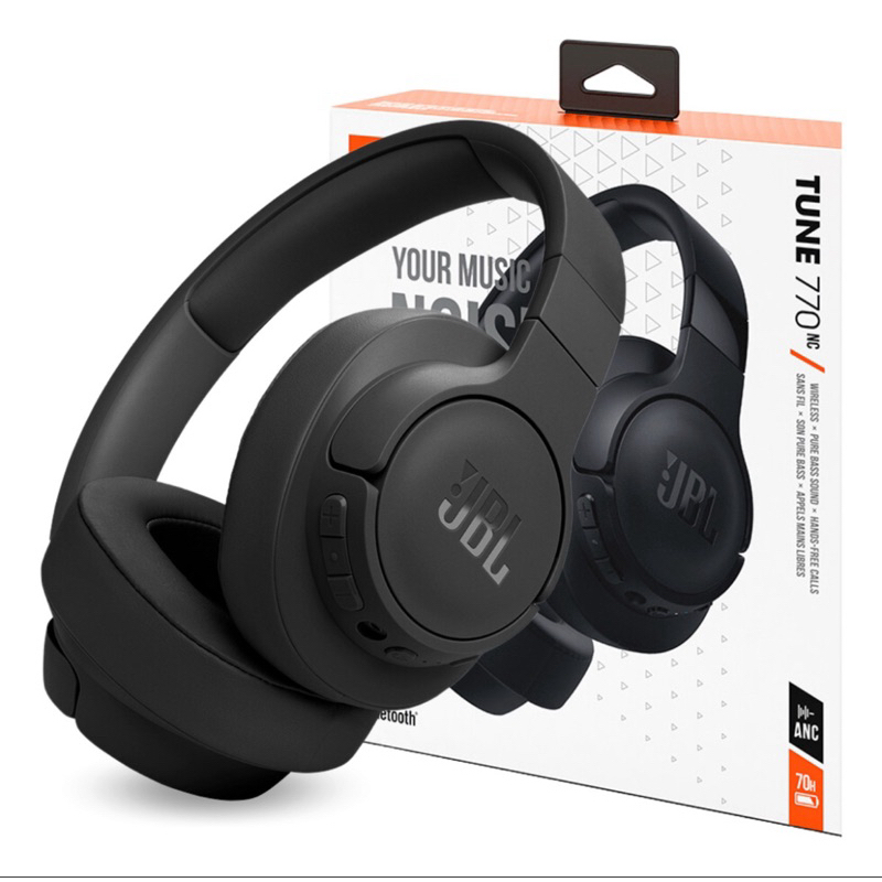 Fone de ouvido Wireless sem fio Bluetooth 760BT Microfone Pure Bass Cancelamento Ativo de Ruído Mp3