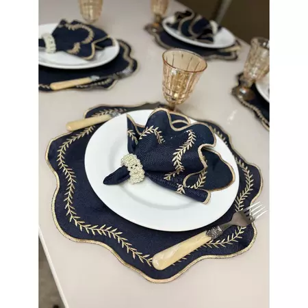 Kit jogo americano 8 pçs souplats mesa de 4 lugares mesa posta guardanapo supla sousplat