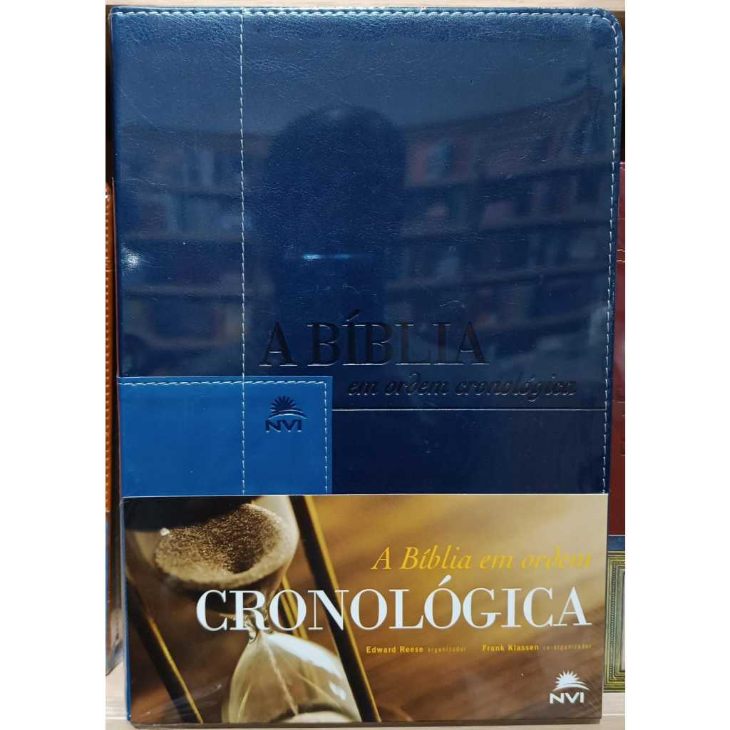 Bíblia Em Ordem Cronológica | Nvi | Capa Luxo Azul | Grande | Shopee Brasil