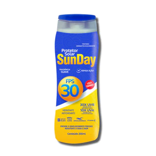 Protetor Solar FPS 30 Sunday 200ml Fragrância Suave Hidratante e Antioxidante Sem Óleo Nutriex em Oferta na Shopee