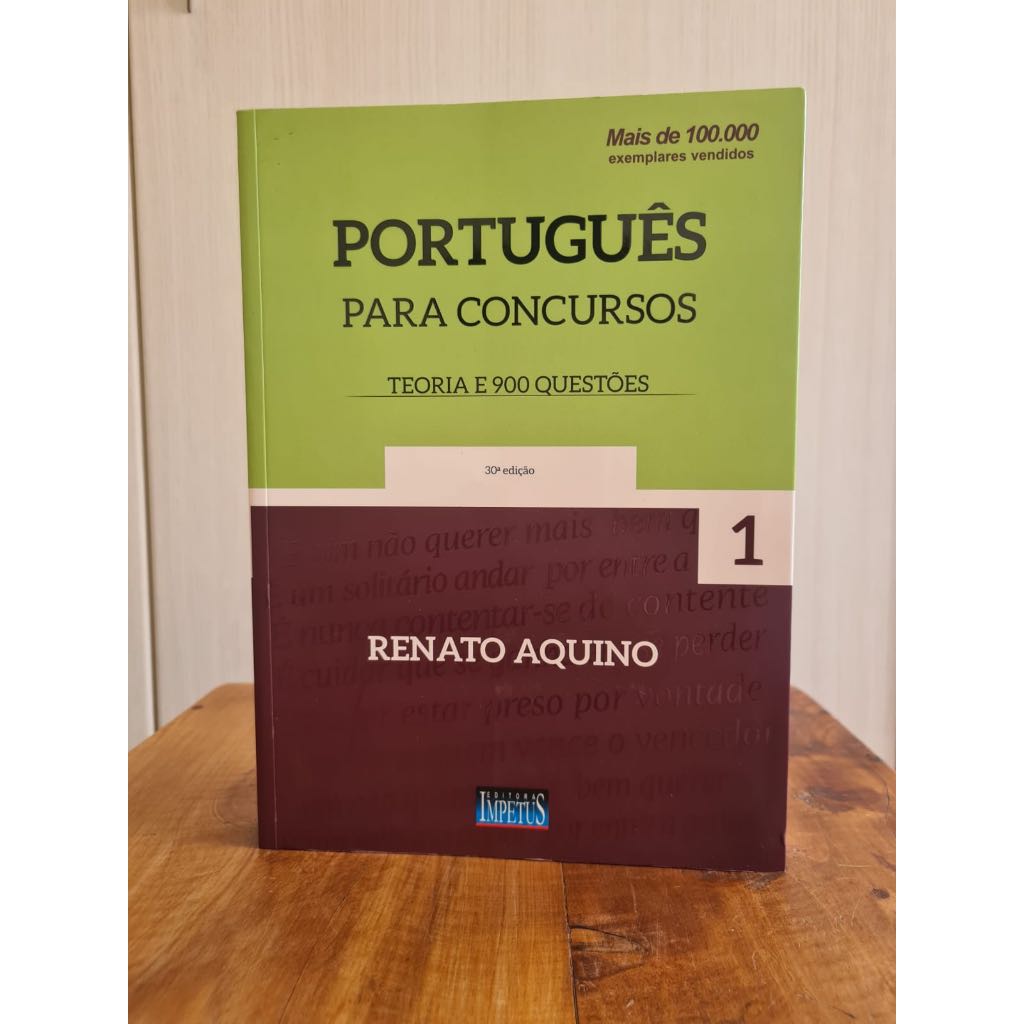 Português Para Concursos - Renato Aquino (30ª Edição, 2017) (Usado ...