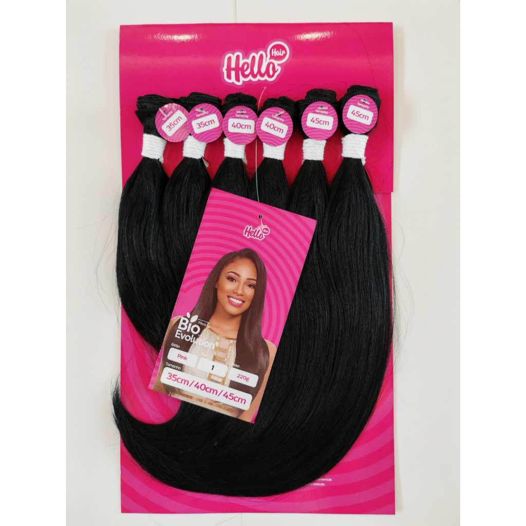 Cabelo Bio Evolution Cacheado Hello Hair Pink | Shopee Brasil