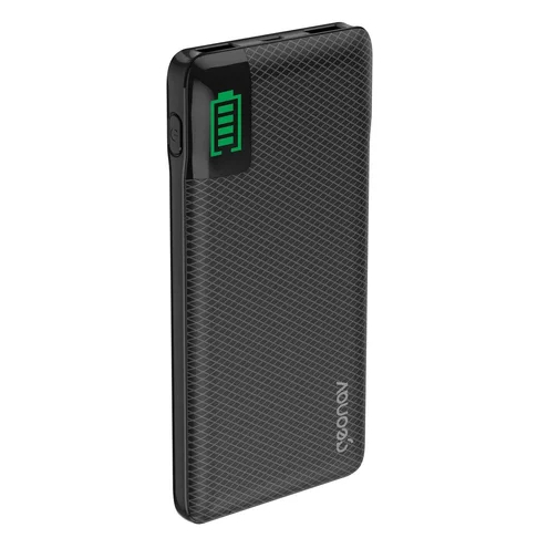 LogiLink Powerbank 10000 MAh Ricarica Rapida – 2 USB-A + 1 USB-C, Portatile E Leggero, Nero